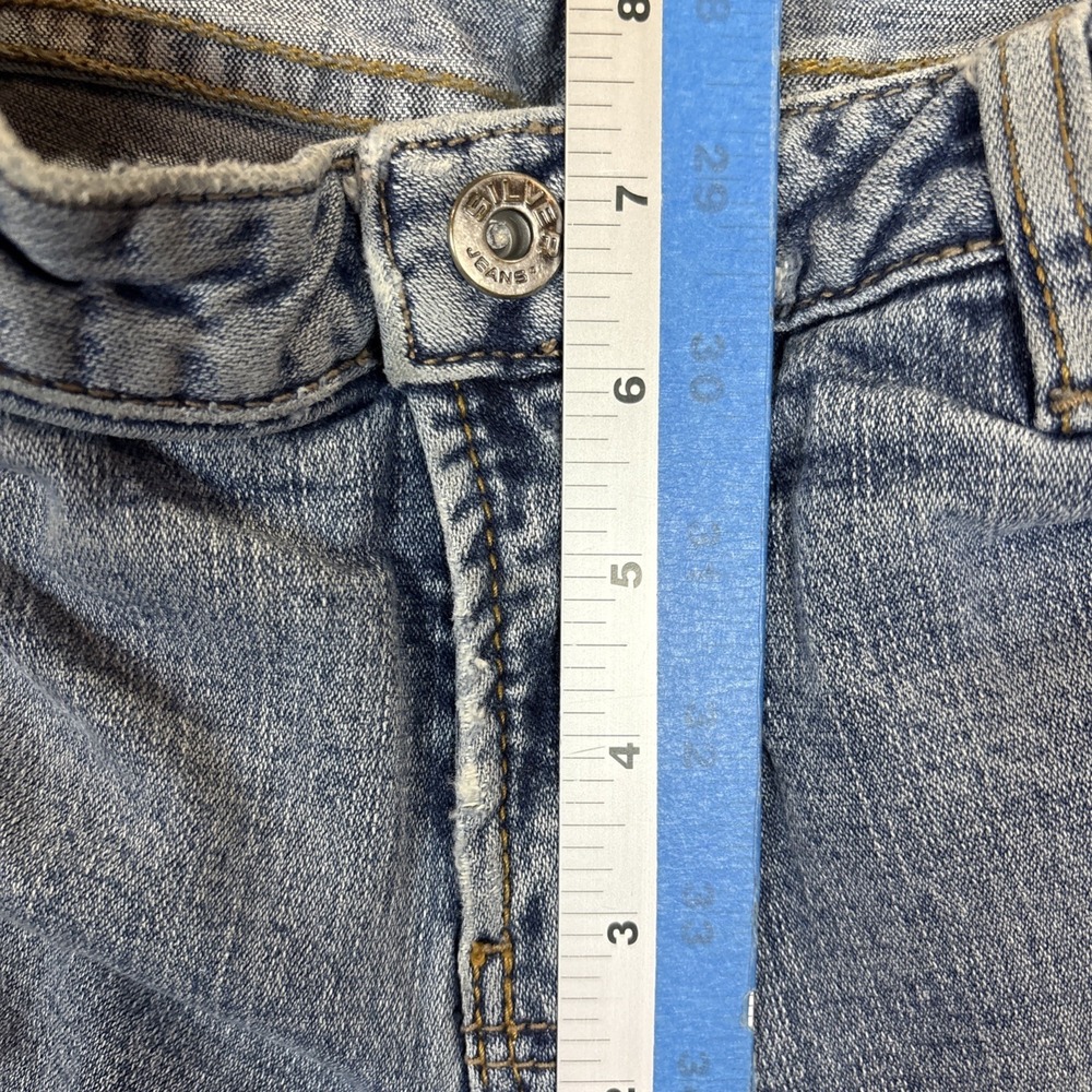Silver Jeans Prism 31/31 Distressed Y2K Bootcut Flare Bell Bottom Low Rise - Picture 10 of 12